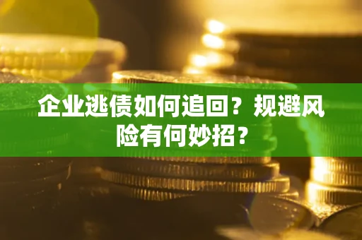 武汉企业逃债如何追回？规避风险有何妙招？