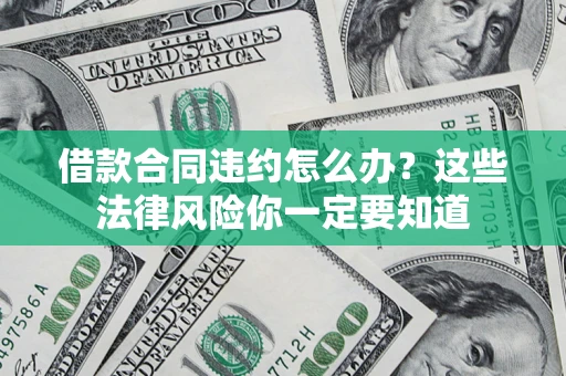 武汉借款合同违约怎么办？这些法律风险你一定要知道
