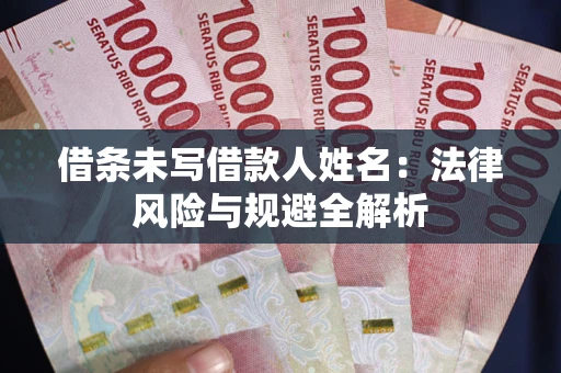 武汉借条未写借款人姓名：法律风险与规避全解析