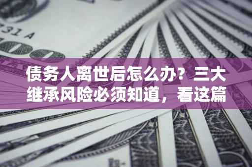 武汉债务人离世后怎么办？三大继承风险必须知道，看这篇就够了