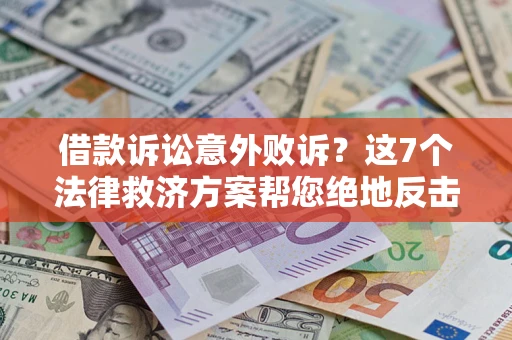 武汉借款诉讼意外败诉？这7个法律救济方案帮您绝地反击！