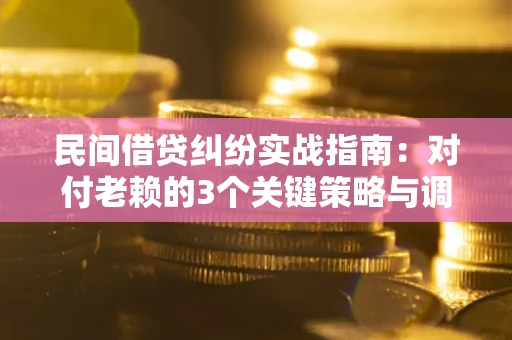 武汉民间借贷纠纷实战指南：对付老赖的3个关键策略与调解盲区解析