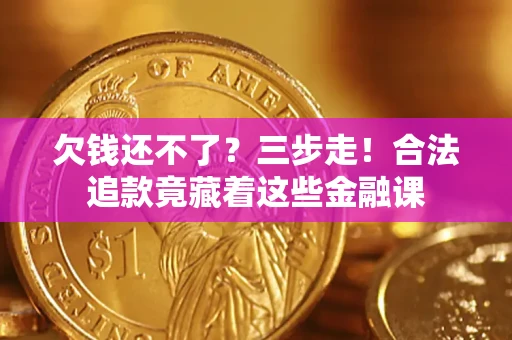 武汉欠钱还不了？三步走！合法追款竟藏着这些金融课