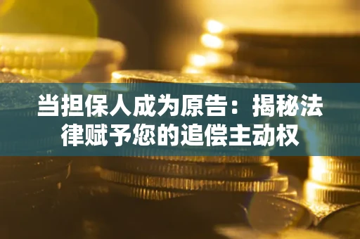 武汉当担保人成为原告：揭秘法律赋予您的追偿主动权