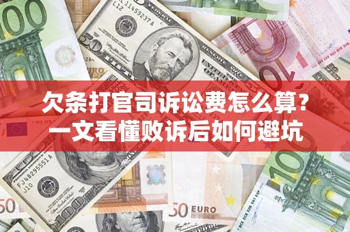 武汉欠条打官司诉讼费怎么算？一文看懂败诉后如何避坑
