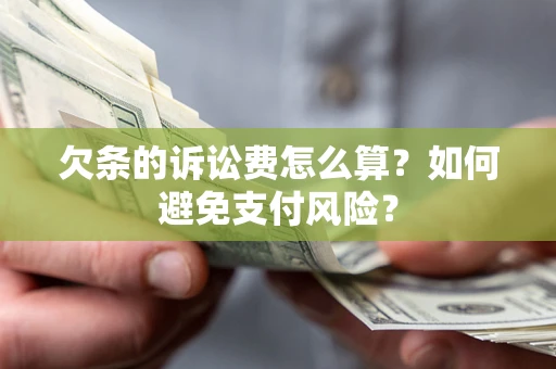武汉欠条的诉讼费怎么算？如何避免支付风险？