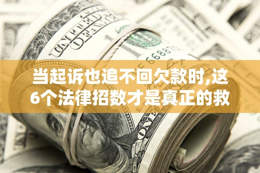 武汉当起诉也追不回欠款时,这6个法律招数才是真正的救命稻草